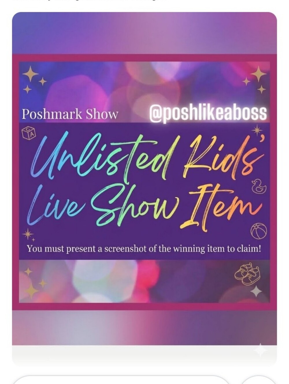 @poshlikeaboss KIDS Unlisted 🚨 U Won live Silent show, TAKE SCREENSHOT CONGRATS